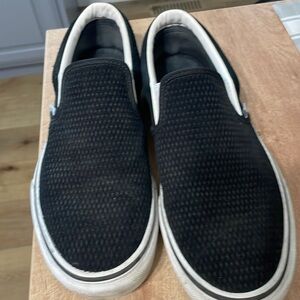 Vans size 9.5 w/ 8m black slip ons
